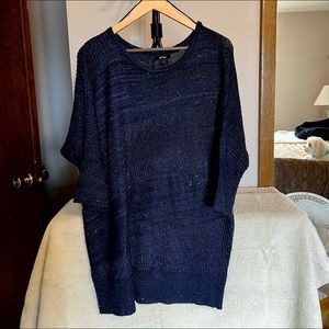 Beautiful Navy Blue Sequined Sweater - XL